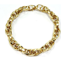 Farma Bijoux Gold Interlocking Chain Βραχιόλι Χρυσό BE2CON
