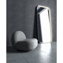 Καθρέπτης Επιδαπέδιος με Led Project Mirrors Iron Floor Curved Ματ Λευκό 90x200cm