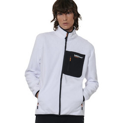 Body Action Full-Zip Polar Fleece Ανδρική Ζακέτα με Φερμουάρ Λευκή
