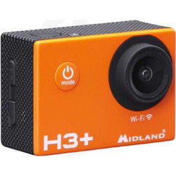 Midland H3+ Action Camera Full HD με WiFi και Οθόνη 2" Πορτοκαλί