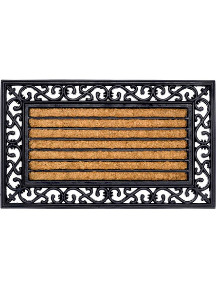 Πατάκι Εισόδου Impala 076 Brush Rectangle 45X75cm Beige-Black Sdim 45X75