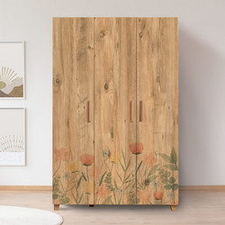 Wardrobe Leva Hedera Tulip Atlantic Pine Melamine Coated Particle Board 120x48x189 cm