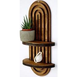 Wall Shelf Raf265 Walnut 40x20x9 cm