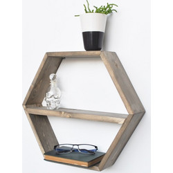 Wall Shelf Aa026 Walnut 42x9x37 cm