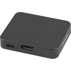 LANBERG VIDEO SPLITTER HDMI-2X HDMI 4K + USB-C PORT BLACK SPV-HDMI-1002