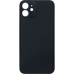 Apple iPhone 12 - Battery Back Cover with Adhesive Large Hole Black With Logo OEM
