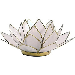 Lotus Atmospheric Light Natural Gold Trim 13.5 cm - Φωτιστικό Κεριού Lotus