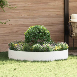 vidaXL Δακτύλιος γλάστρας Λευκό 120 x 120 x 20 εκ