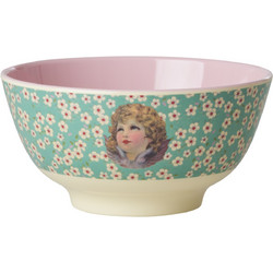 Rice - Melamine Bowl with Angel Print - Green - 700 ml