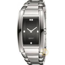 Esprit Silver and Black Dial Γυναικείο Ρολόι με Ασημί Μεταλλικό Μπρασελέ ES101042002