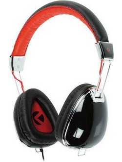 Konig KNG-5020 Ενσύρματα Ακουστικά Over Ear Μαύρα Κόκκινα