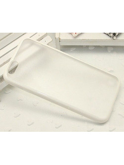 iphone 6 Plus - TPU bumper Frame Matte Clear Back Hard Case Cover White (OEM)