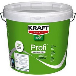 Kraft Paints Eco Profi Οικολογικό Πλαστικό Χρώμα Εσωτερικού Χώρου Λευκό 9lt