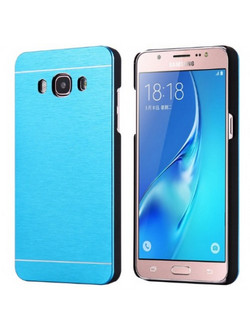 Θήκη Samsung Galaxy J7 2016 (J710F) Αλουμινίου Motomo - Γαλάζιο - OEM