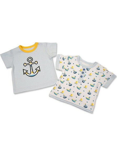 Σετ 2 μπλουζάκια 100% Βαμβάκι 1818 της Nursery Time Αγόρι