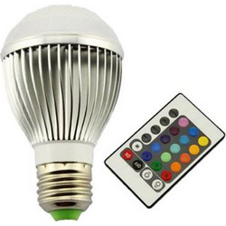 Λάμπα led rgb E27 με τηλεχειριστήριο - εναλλασσόμενος σε χρώματα φωτισμός πανδαισία χρωμάτων - εξοικονόμηση ενέργειας (Δείτε το βίντεο)