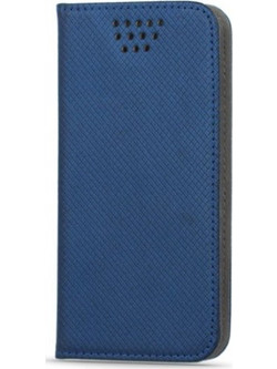 Smart Book Case Universal 4,5-4,7" Navy Blue