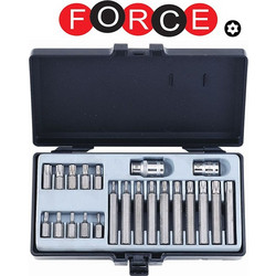 FORCE 4222 σετ μύτες torx 10 χιλιοστών με τρύπα 22 τεμαχίων