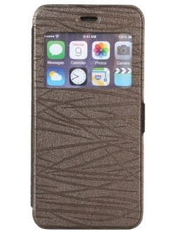 Θήκη παράθυρο για iphone 6 plus Γκρί-Καφέ IK704 OEM