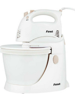 Fest GTM05B2 White Μίξερ με Περιστρεφόμενο Κάδο 2.5lt 250W