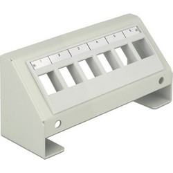 Delock Keystone Multimedia Panel 6 Port grey (86218)