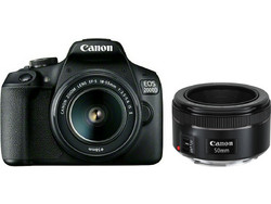 Canon EOS 2000D + Kit 18-55mm IS II + 50mm