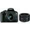 Canon EOS 2000D + Kit 18-55mm IS II + 50mm