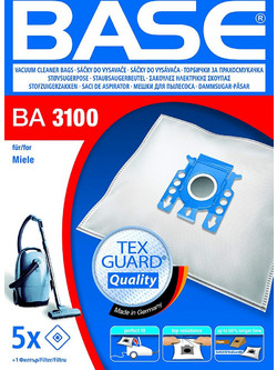 Base BA3100 Σακούλες Σκούπας 5τμχ Συμβατές με Σκούπα Miele