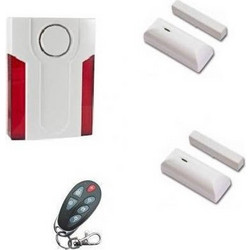 M-Tech MD-334R M2010 Ασύρματο Σύστημα Συναγερμού με 2 Αισθητήρες Πόρτας, 1 Σειρήνα, 1 Τηλεχειριστήριο, Κέντρο