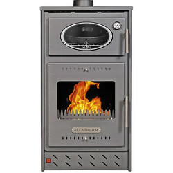 Alfatherm ALB02 Ατσάλινη Ξυλόσομπα με Φούρνο 21kW