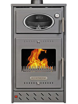 Alfatherm ALB02 Ατσάλινη Ξυλόσομπα με Φούρνο 21kW