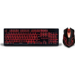 Zeroground Akao KB-1600GUMS Σετ Gaming Πληκτρολόγιο Black