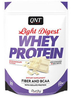 QNT Light Digest Whey White Chocolate Πρωτεΐνη Ορού Γάλακτος Γράμμωσης Χωρίς Γλουτένη 500gr