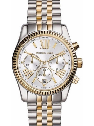 Michael Kors Lexington Γυναικείο Ρολόι Χρονογράφος με Ασημί Μεταλλικό Μπρασελέ MK5955
