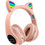 Cat M2 Ενσύρματα & Ασύρματα Bluetooth Ακουστικά Over Ear Ροζ