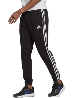Adidas Performance Essentials Ανδρικό Παντελόνι Φόρμας Fleece με Λάστιχο Μαύρο GK8822