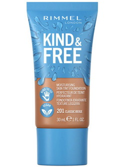 Rimmel Kind & Free Moisturising Skin Tint 201 Classic Beige Liquid Foundation 30ml
