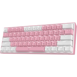 Redragon K617 Fizz Μηχανικό Gaming Πληκτρολόγιο 60% με Custom Red Διακόπτες RGB White