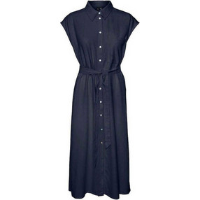 Vero Moda Midi Καλοκαιρινό Καθημερινό Φόρεμα Navy Μπλε 10282532 Vero Moda Midi Καλοκαιρινό Καθημερινό Φόρεμα Navy Μπλε 10282532