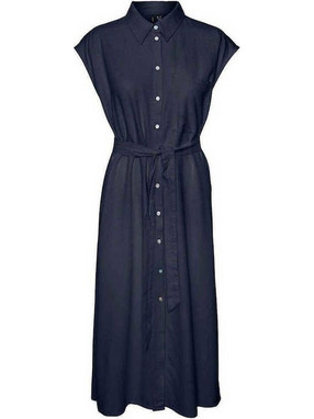 Vero Moda Midi Καλοκαιρινό Καθημερινό Φόρεμα Navy Μπλε 10282532