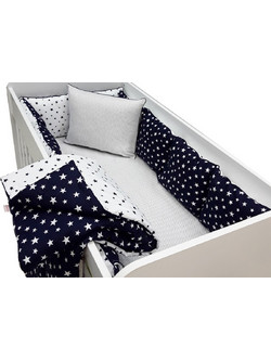 Beboulino Stars Σετ Κούνιας 60x120cm Dark Blue 4τμχ