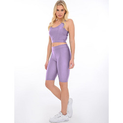 Bodymove Γυναικείο Κολάν Ποδηλατικό Βαμβακερό Λιλά 1138-10