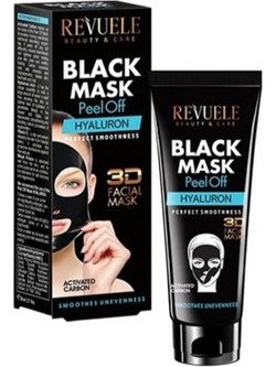 Revuele Charcoal Hyaluron Perfect Smoothness Black Mask 80ml