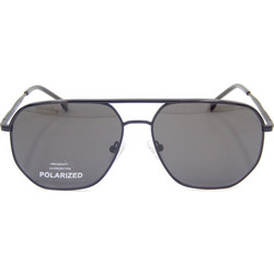 Hoffman HF8407 C2 Ανδρικά Γυαλιά Ηλίου Aviator Μεταλλικά Μαύρα με Μαύρο Polarized Φακό