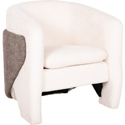 HomeMarkt Πολυθρόνα Λευκή Doper HM9590.06