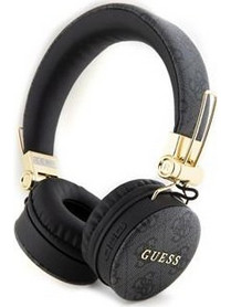 Guess PU 4G Metal Logo Ασύρματα Bluetooth Ακουστικά On Ear Μαύρα