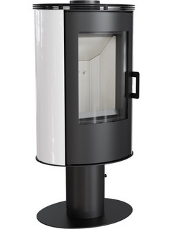 Kratki KOZA/AB/S/N/DR/KAFEL/BIALY Ατσάλινη Ξυλόσομπα 8kW