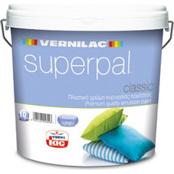 Vernilac Superpal Classic Πλαστικό Χρώμα Εσωτερικού Χώρου Λευκό 3lt