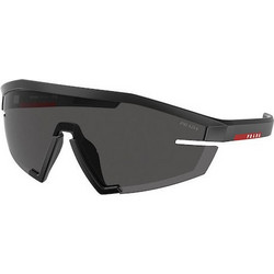 Prada PS03ZS 1BO06F Ανδρικά Γυαλιά Ηλίου Μάσκα Κοκάλινα Μαύρα με Μαύρο Polarized Φακό