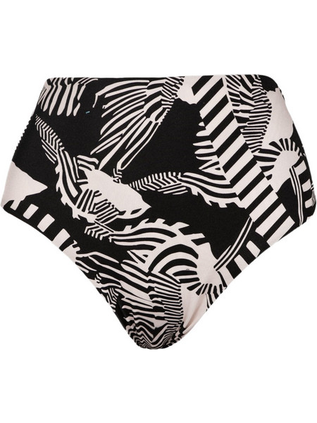 Rock Club Ψηλόμεσο Bikini Slip Μαύρο Μπεζ BP-3249